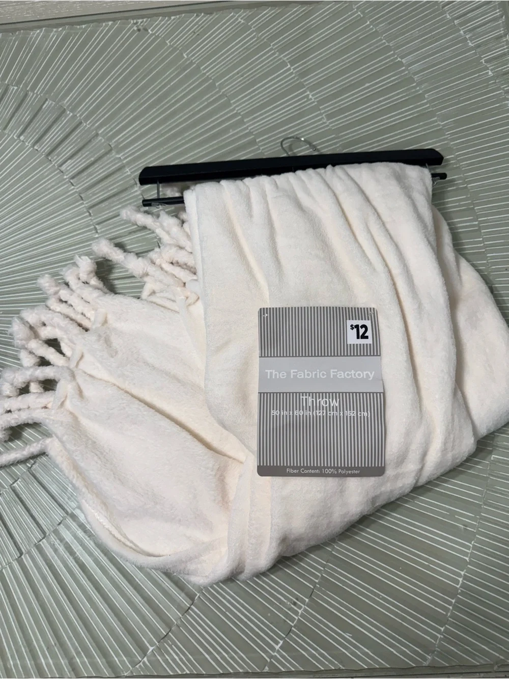 The Fabric Factory Throw Blanket - Cream